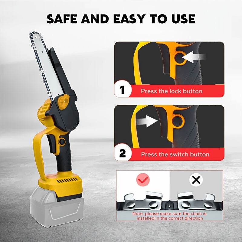 6-Inch Cordless Mini Chainsaw - SnaggIt