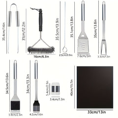 17 Piece Stainless Steel BBQ Grill Accessories Set by Snagg A BBQ Tool Set