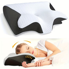 Ergonomic Neck Pillow – Contoured Memory Foam Support by Snagg A Pillow
