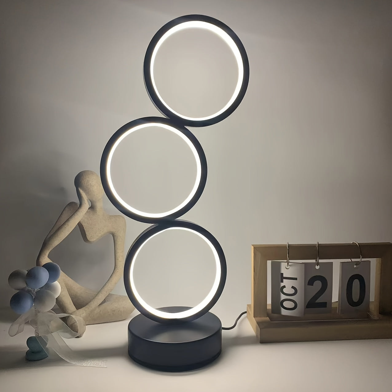 Modern 3 Ring USB Powered LED Table Lamp by Snagg A Table Lamp