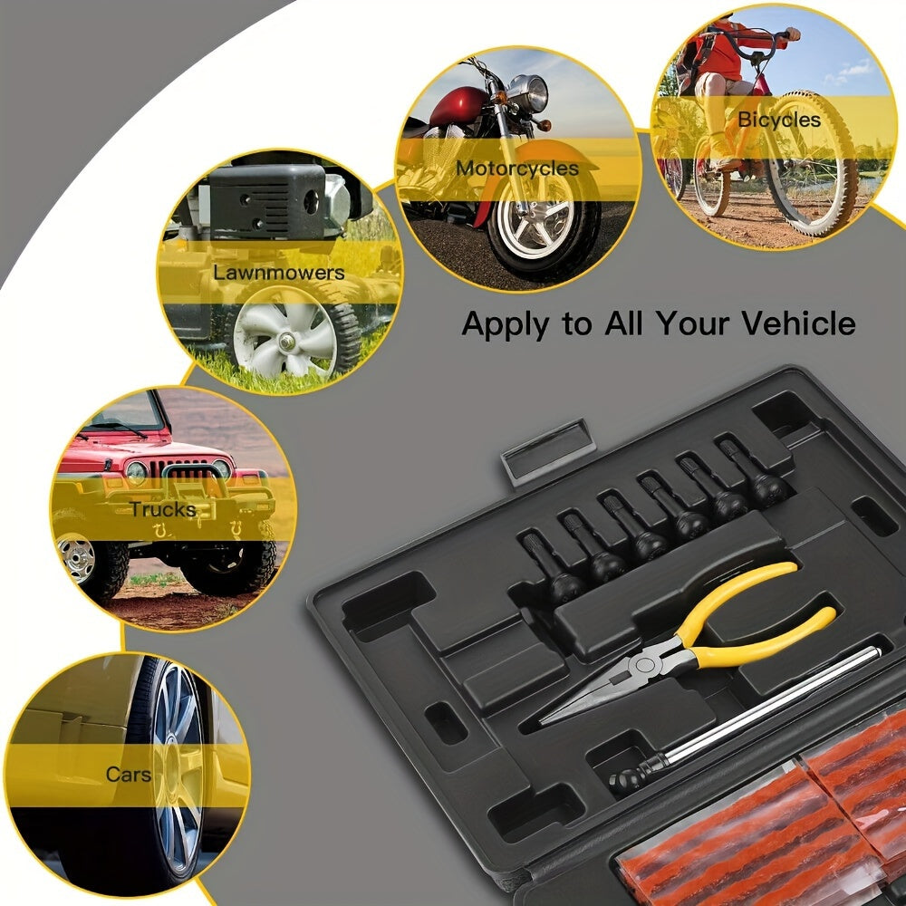 148pcs Tire Puncture Repair Kit by Snagg A Tire Repair Kit