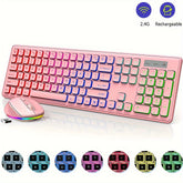 Ergonomic Wireless Keyboard & Mouse Combo for PC, Mac & Laptop by Snagg A Keyboard