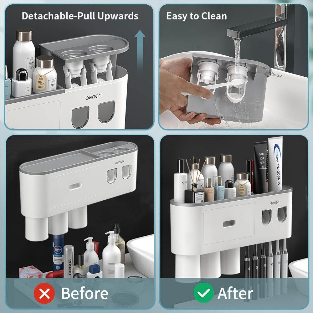 Wall Mounted Toothbrush Holder Set by Snagg A Toothbrush Holder