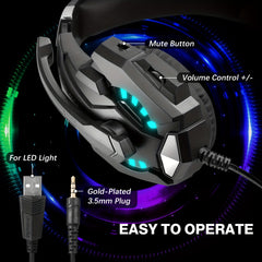 Wired Gaming Headset with Microphone for PC, PS4, PS5, Xbox & Mobile Devices by Snagg A Gaming Headset