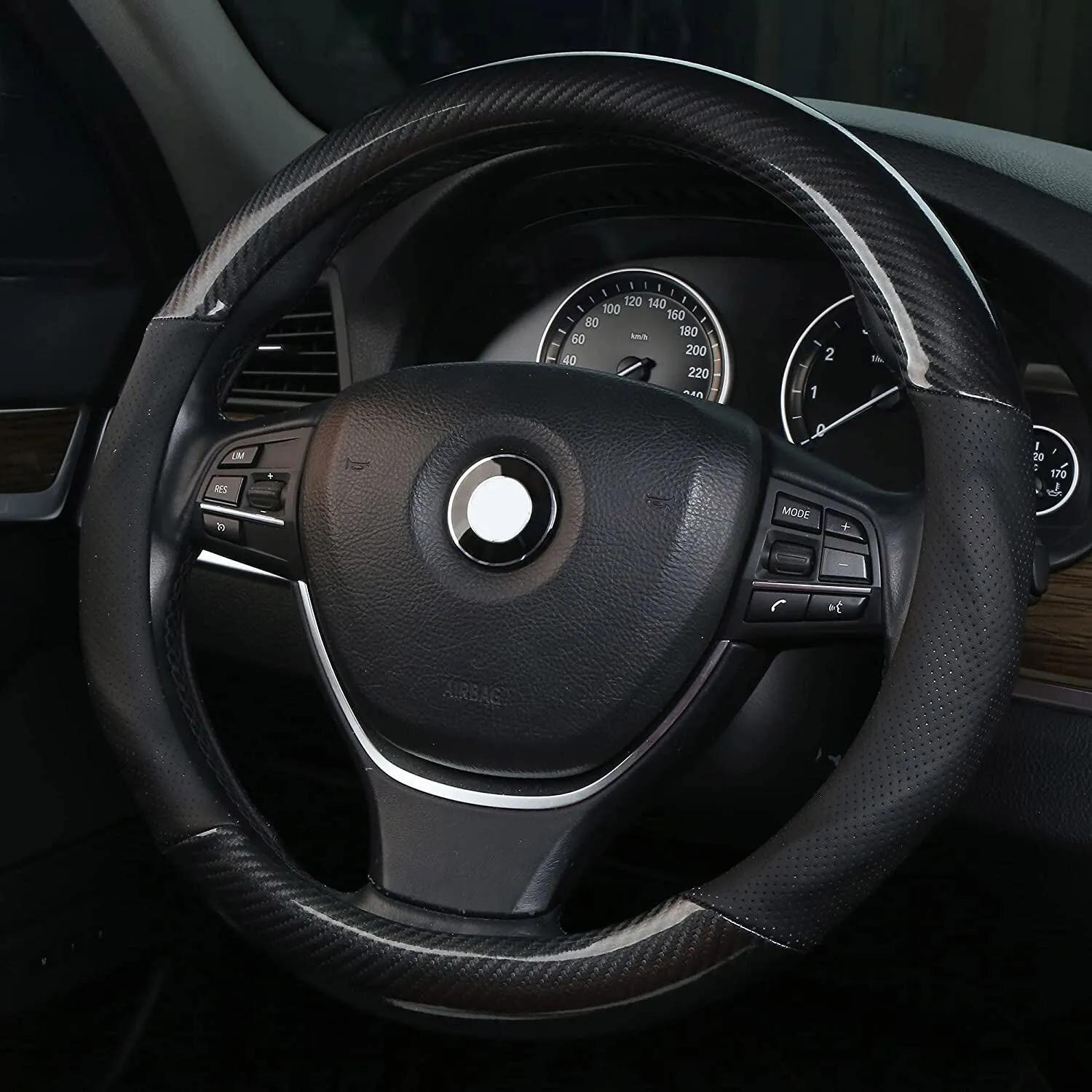 Carbon Fiber Style Steering Wheel Cover by Snagg A Steering Wheel Cover