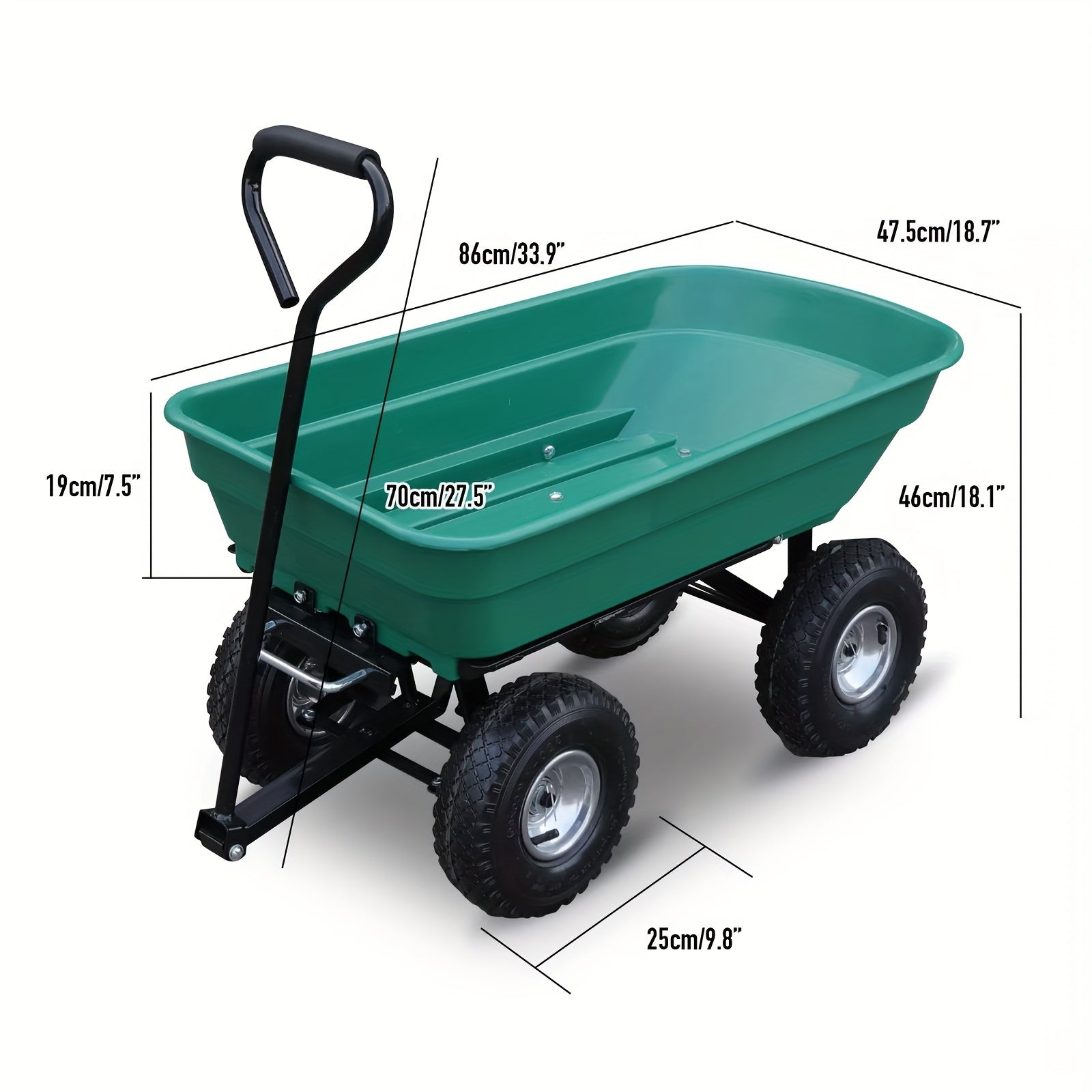 50L/70L Heavy Duty Garden Dump Cart by Snagg A Trolley