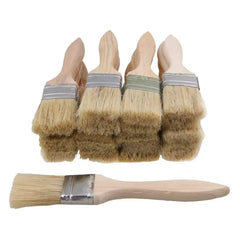 80 Pc Multipurpose Wooden Handle Brush Set - Disposable & Durable