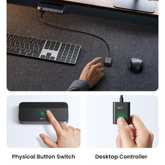 USB 3.0 KVM Switch 2 PC Sharing Hub for Keyboard, Mouse, Printer & Up to 4 USB Devices by Snagg A USB Switch