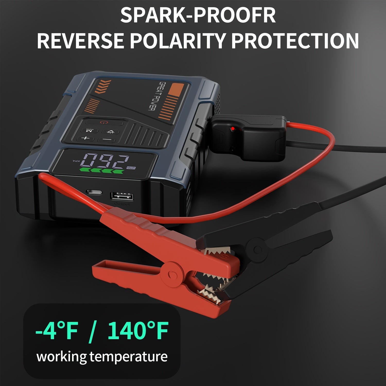 Portable Car Jump Starter with Air Compressor by Snagg A Jump Starter