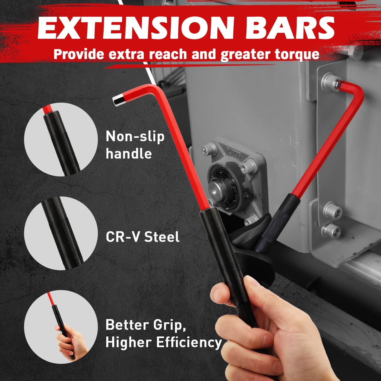 30-Piece Long Arm Hex & Torx Key Wrench Set - SnaggIt