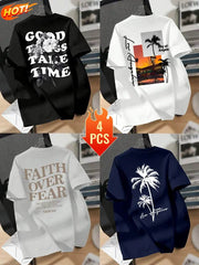 4pcs Men’s Outdoor Sports T-Shirts - SnaggIt