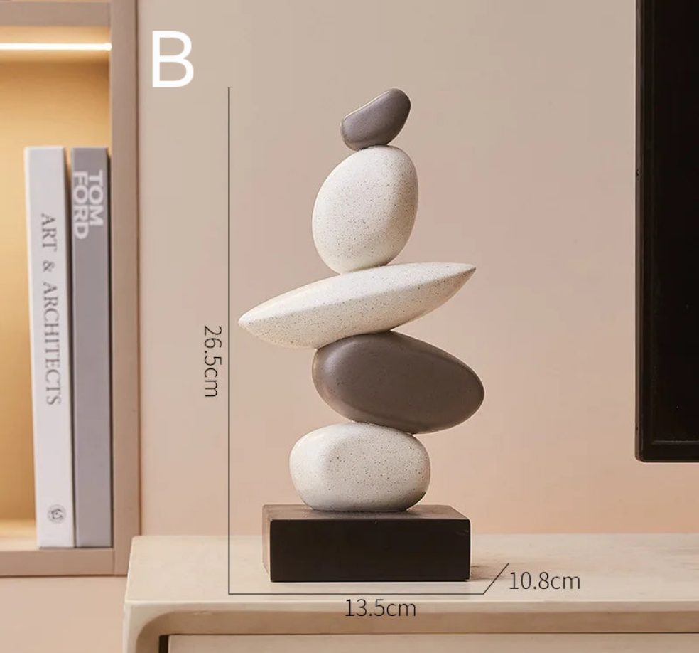 Stacked Stone Resin Sculpture by Snagg A Sculpture