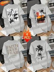 4pcs Men’s Outdoor Sports T-Shirts - SnaggIt