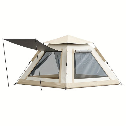 Instant pop up camping tent set up for a spring camping trip in Australia