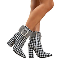 Women’s Ankle Boots with Pointed Toe & Buckle Detail by Snagg A Shoes