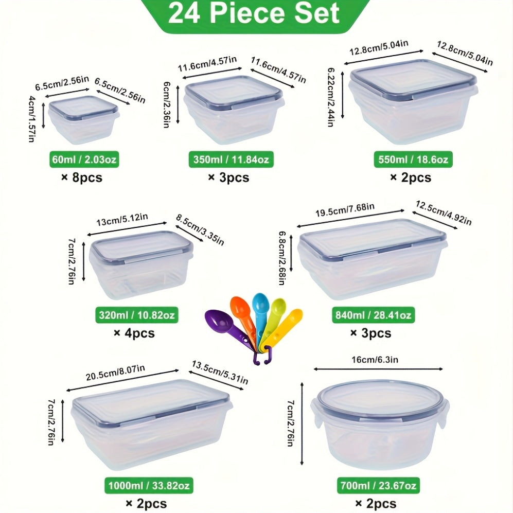 48pcs Airtight Food Storage Containers Set by Snagg A Container