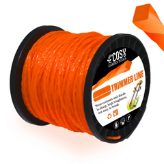 Spiral Strimmer Line 2.0–4.0mm | Graphite-Filled Nylon String Trimmer Cord for Lawn Mower Grass Cutter