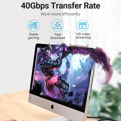 Cat8 Ethernet Cable – 40Gbps 2000MHz High-Speed Braided LAN Cord for Laptop, PS5 & Router by Snagg A Network Cable