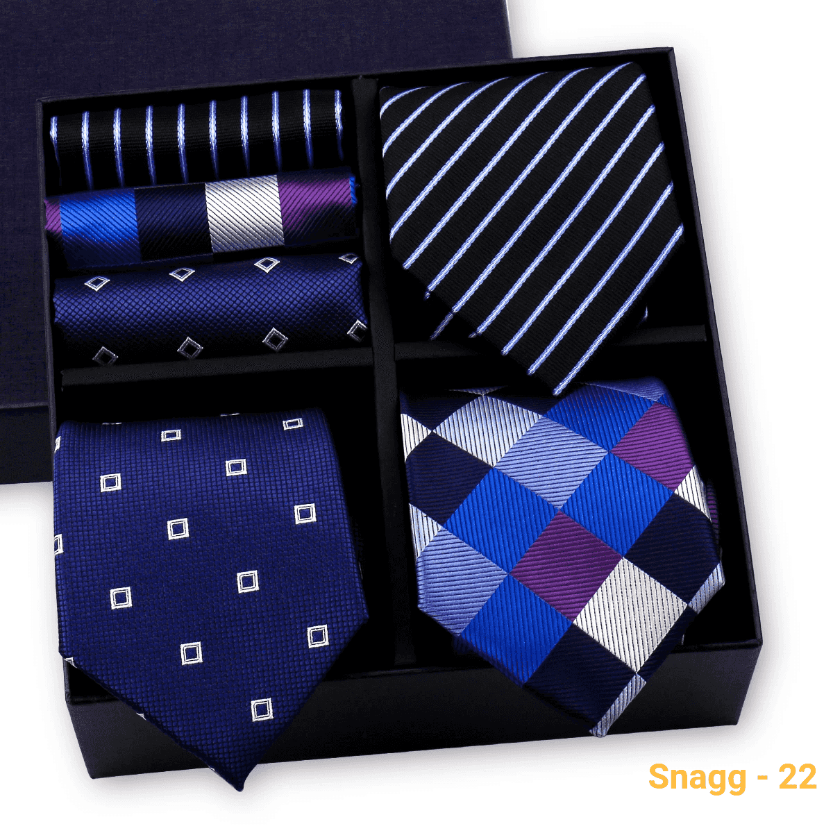 Formal Men’s Tie Collection — 3 Luxury Neckties & Handkerchiefs - GL-19 - Others In Fashion