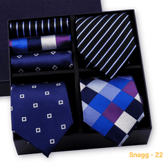 Formal Men’s Tie Collection — 3 Luxury Neckties & Handkerchiefs - GL-19 - Others In Fashion