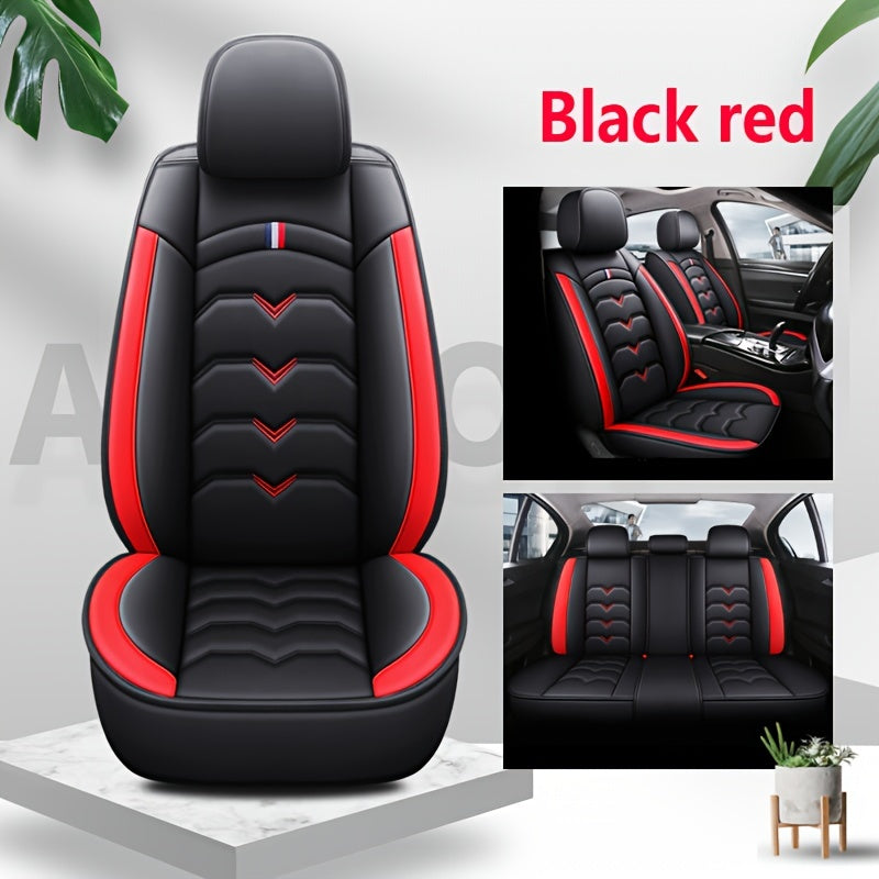 5 Seater PU Leather Car Seat Cover Set by Snagg A Seat Cover
