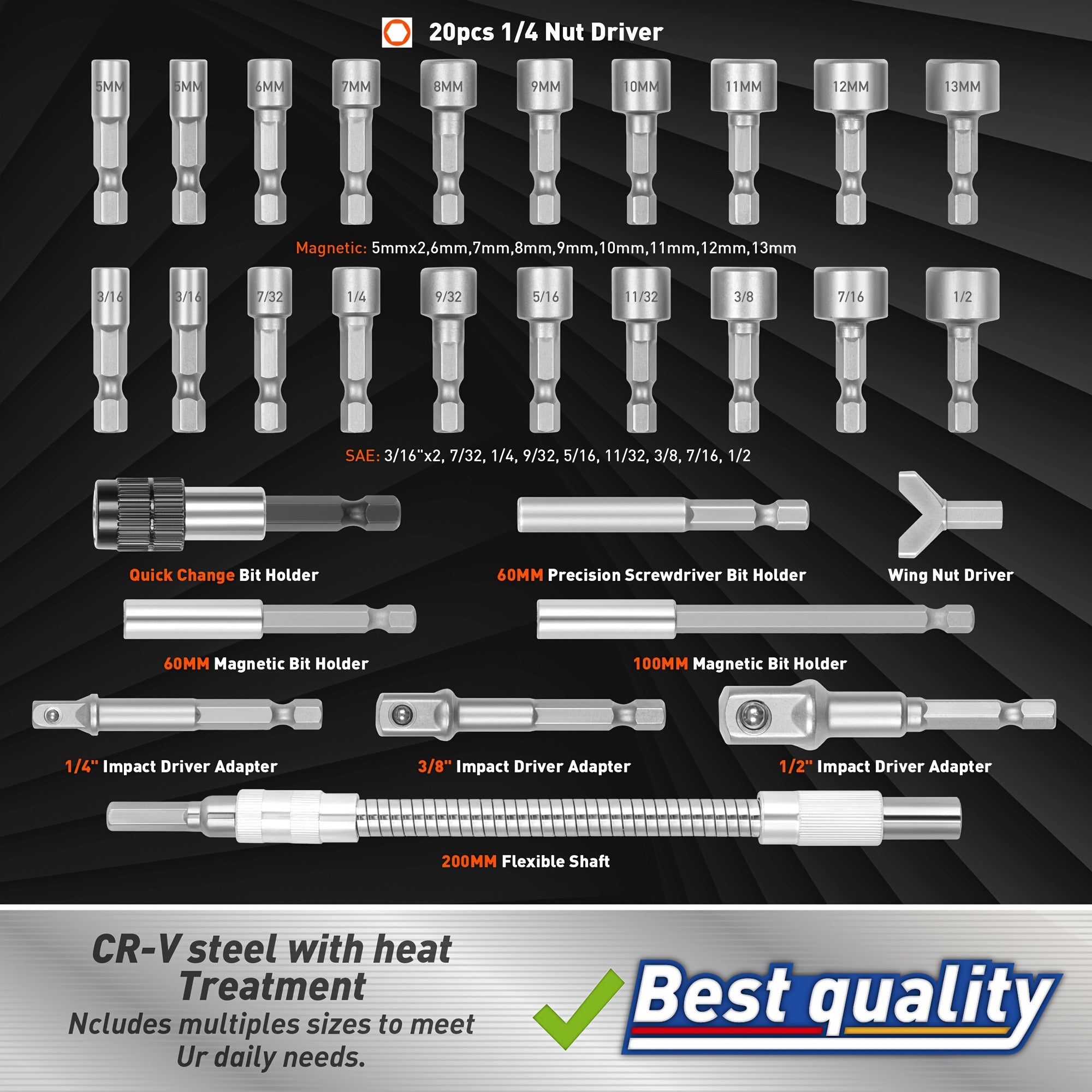 258pcs Screwdriver & Bit Set