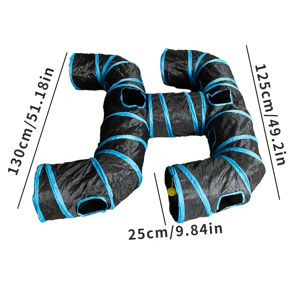 Four-Exit Large Cat Play Tunnel by Snagg A Cave