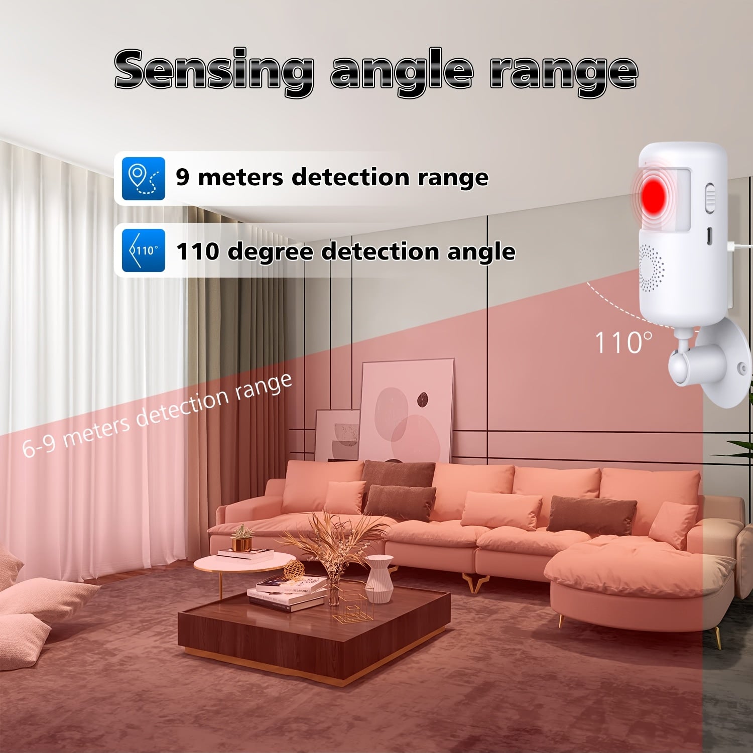 4 Pack Smart WiFi PIR Motion Sensors – Human Body Infrared Detectors with App Alerts by Snagg A Sensor Alarm