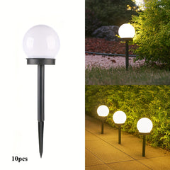 10pcs Solar Matte Black LED Lawn Stake Lamps by Snagg An Outdoor Light
