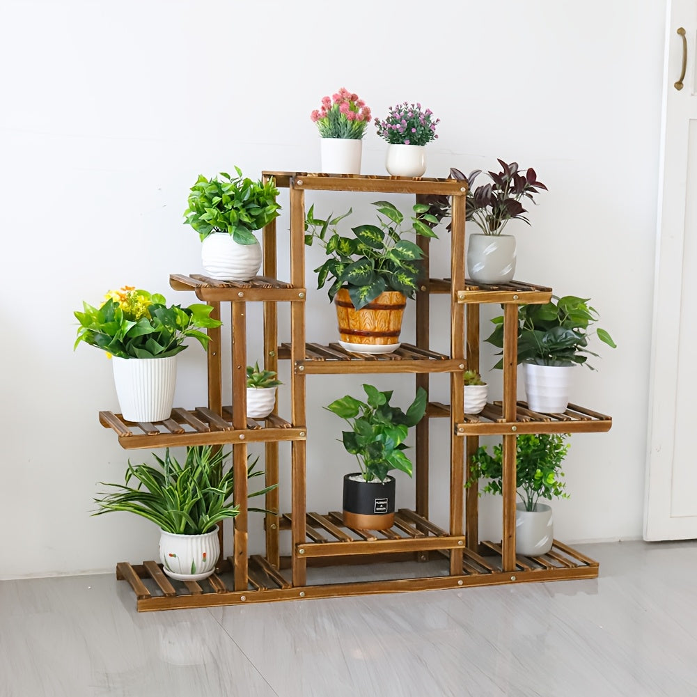 9 Tier Wooden Plant Stand by Snagg A Rack