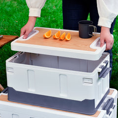 60L Collapsible Car Trunk Storage Bin with Lid by Snagg A Storage Box