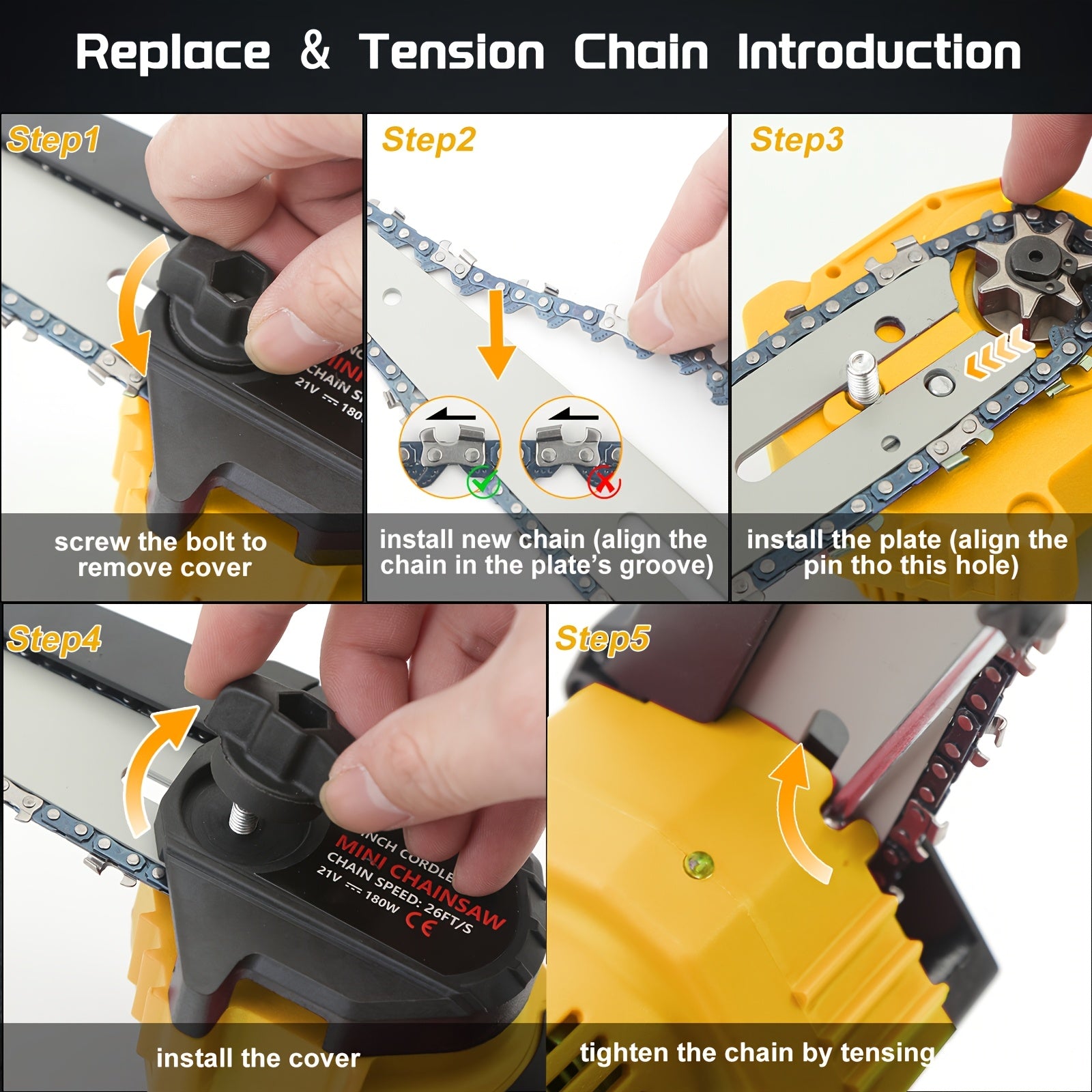 6-Inch Cordless Mini Chainsaw