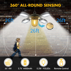 1000LM Motion Sensor Solar Pendant Light by Snagg An Outdoor Light