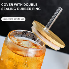 Beer Can Glass Cups 20oz For Home Use With Lids And Straws by Snagg A Cup