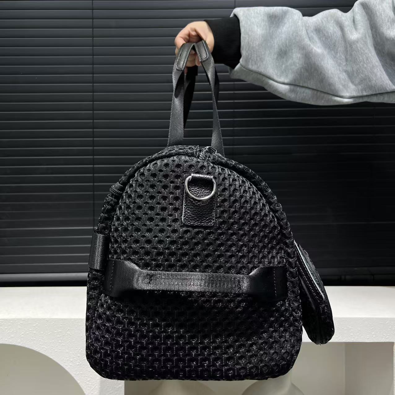 Large Capacity Black Nylon Duffel Bag