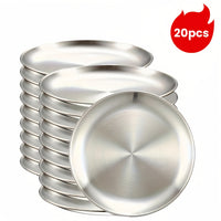 Stainless Steel Cake Plates Matte 17cm Reusable Party Set by Snagg A Plate