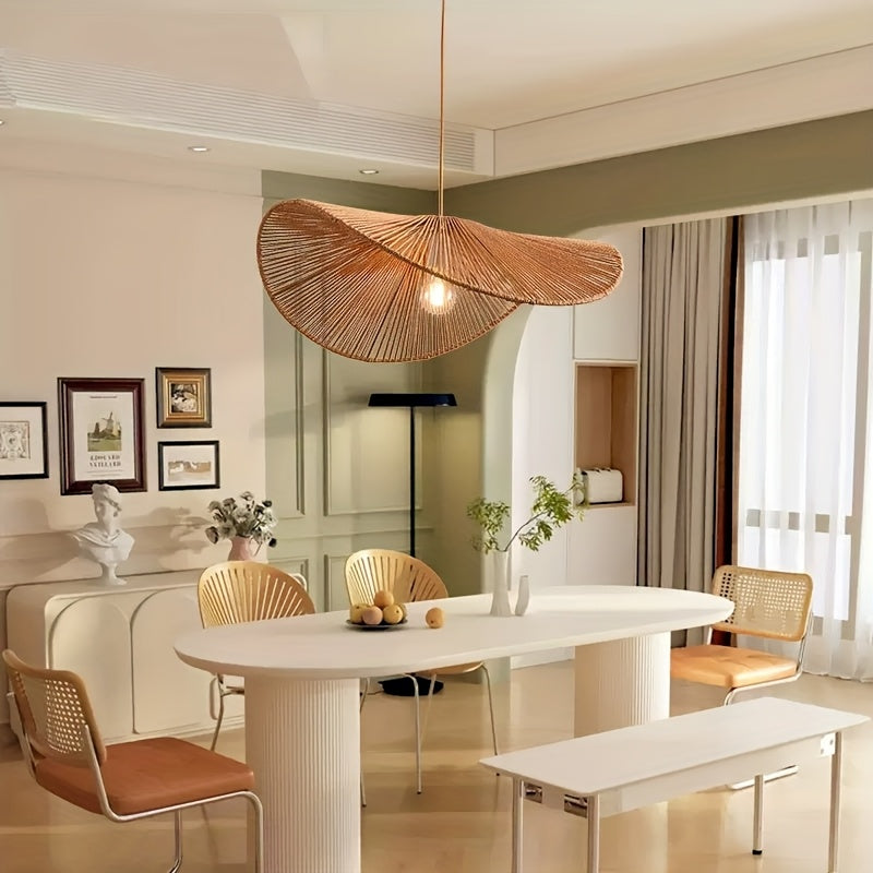 Retro Hemp Rope Chandelier Ceiling Lamp by Snagg A Ceiling Light