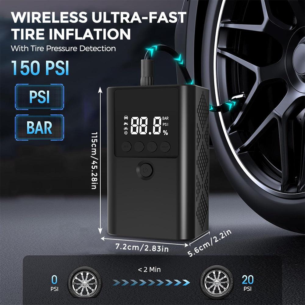 150PSI Portable Car Jump Starter with Air Compressor by Snagg A Jump Starter