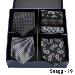 Luxury Men’s Silk Tie Set 3 Style Box