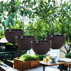 4pcs Hanging Baskets with Chains by Snagg A Pot