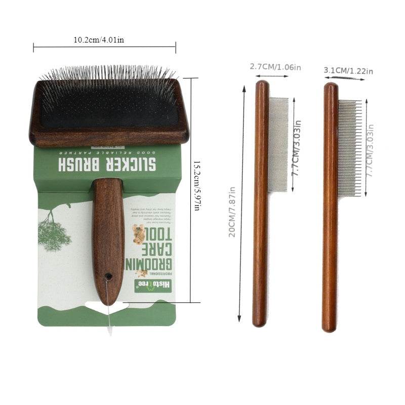 3pcs Professional Dog Grooming Brush Set - SnaggIt
