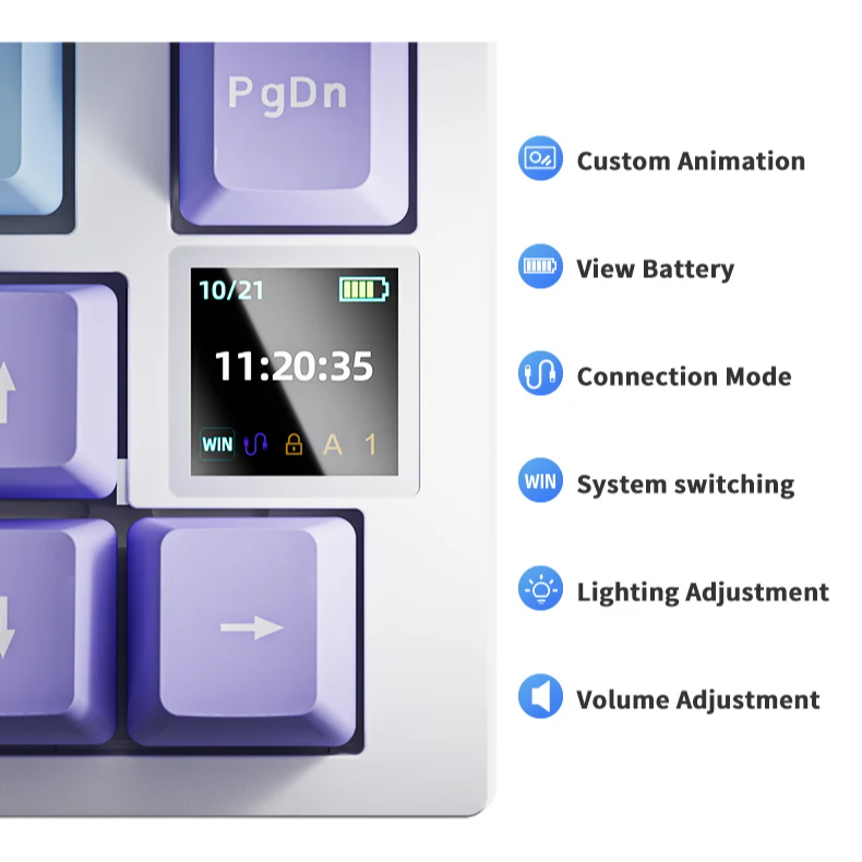 70% Mechanical Gaming Keyboard – Tri Mode Connectivity (USB, Bluetooth, 2.4G) by Snagg A Keyboard