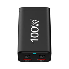 100W GaN3 Fast Charger — 4 Port Power Adapter (2×65W USB-C + 2×30W USB-A)