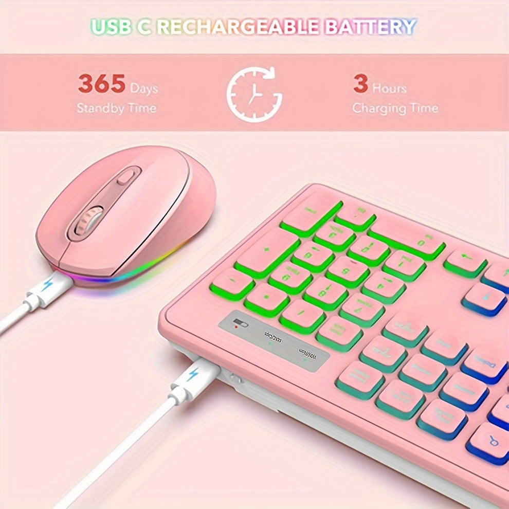 Ergonomic Wireless Keyboard & Mouse Combo for PC, Mac & Laptop by Snagg A Keyboard