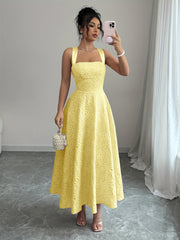 Elegant Sleeveless Maxi Dress with Tie-Back by Snagg A Dress