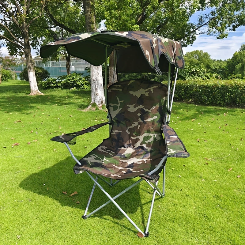 Heavy-Duty Portable Folding Chair with Canopy Shade by Snagg A Chair