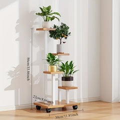 Modern Metal Plant Stand with Wheels by Snagg A Rack