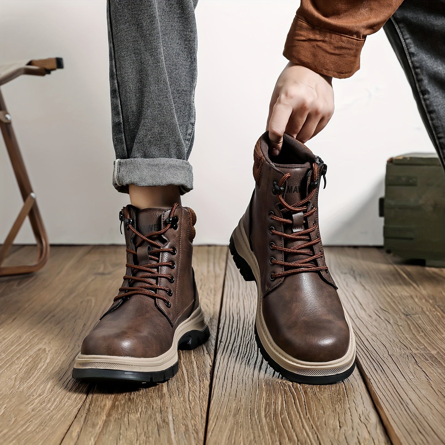 Heavy Duty Steel Toe Work Boots by Snagg A Safety Shoes