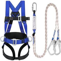 Full Body Roofing Safety Harness Kit with Shock Absorbing Lanyard by Snagg A Safety Harness