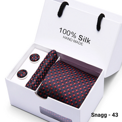 Luxury Silk Paisley Tie for Men — Extra-Long Woven Jacquard Necktie Suits & Weddings - Snagg - 43 - Others In Fashion